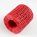 Пряжа 100% целлюлоза "Softino Raffia Color" ленточная, красная 200м ±2м 120 гр - Фото 2