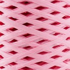 Пряжа 100% целлюлоза "Softino Raffia Color" ленточная, розовая 200м ±2м 120 гр - Фото 3