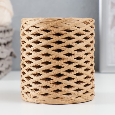 Пряжа 100% целлюлоза Softino Raffia Color ленточная, натуральная 200 м ±2 м 120 г