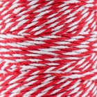 Пряжа 100% целлюлоза "Softino Raffia Color Melange" кручёная, красная 100м ±2м 87 гр - Фото 3