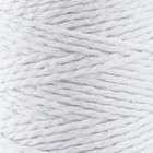 Пряжа 100% целлюлоза "Softino Raffia Color Melange" кручёная, белая 100м ±2м 87 гр - Фото 3