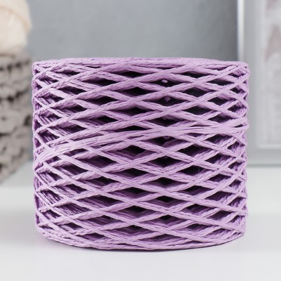 Пряжа 100% целлюлоза "Softino Raffia Color" кручёная, светло-сиреневая 200м ±2м 120 гр