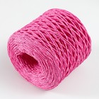 Пряжа 100% целлюлоза "Softino Raffia Color" кручёная, ярко-розовая 200м ±2м 120 гр - Фото 2