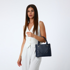 Сумка-тоут "Оливи" на молнии, цвет синий - фото 25487080