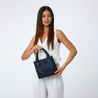 Сумка-тоут "Оливи" на молнии, цвет синий - фото 25487081