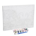 Картина по номерам на холсте с подрамником «Лебеди на тихом пруду», 40 х 30 см - Фото 4