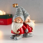 Сувенир полистоун "Дедушки Морозы спина к спине" 12,5х6х9,5 см - фото 21757060