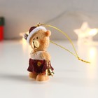 Сувенир полистоун подвеска "Мишка в новогоднем колпаке с колокольчиком" МИКС 6,5х2,5х4 см - Фото 3