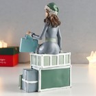 Сувенир полистоун "Девушка в костюме санты на горе подарков" 18х7,5х11 см - фото 21757087