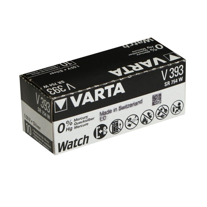 Батарейка Varta Silver Oxide, 393 - 1BL, 1.55 В, блистер, 1 шт. - фото 51322891