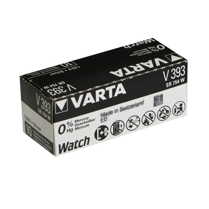 Батарейка Varta Silver Oxide, 393 - 1BL, 1.55 В, блистер, 1 шт. - фото 51322893