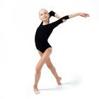 Купальник гимнастический Grace Dance, с рукавом 3/4, р. 34, цвет чёрный - Фото 4