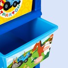 Комод универсальный 103×52×42 см, 4 секции, ящик 51×36×20 см, Синий трактор - Фото 4