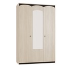Шкаф 3-х дверный для одежды «Ева», 1392 × 524 × 2168 мм, зеркало, дуб сонома / дуб венге - Фото 1