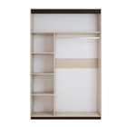 Шкаф 3-х дверный для одежды «Ева», 1392 × 524 × 2168 мм, зеркало, дуб сонома / дуб венге - Фото 2