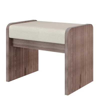 Банкетка «Николь», 494×350×420 мм, цвет ясень шимо тёмный / бежевый светлый