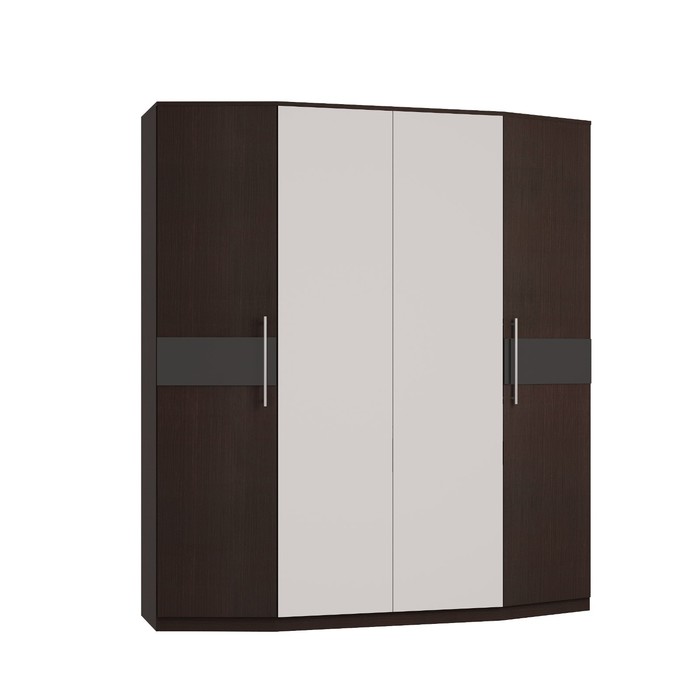 Шкаф 4-х дверный «Роксана», 1964 × 584 × 2198 мм, зеркало, цвет дуб венге - Фото 1