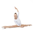 Купальник гимнастический Grace Dance, с рукавом 3/4, р. 36, цвет белый - Фото 5