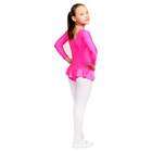 Купальник гимнастический с юбкой, с длинным рукавом, размер 34, цвет розовый - Фото 2