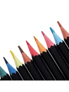 Карандаши Calligrata «Чёрная серия», цветные, 12 цветов, шестигранные, пластиковые 9129951