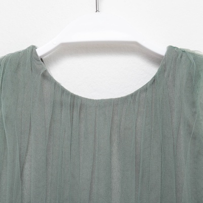 Платье нарядное для девочки KAFTAN, зелёное, размер 34 (122-128 см)
