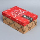 Коробка подарочная «Ретро почта», 28 х 18,5 х 11,5 см, Новый год - Фото 3