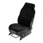Накидка на передне сиденье, искусственный мутон, на антислике, 55х135 см, черный - фото 9959933