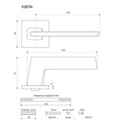 Ручка раздельная «АЛЛЮР» АРТ «АДЕЛЬ» CP, цвет хром  (артикул 9259570)  большой выбор товаров оптом и в розницу по низким ценам с доставкой