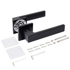 Ручка раздельная «АЛЛЮР» АРТ «ЛАНА» BL/BL, матовая, чёрная  (артикул 9259580)  большой выбор товаров оптом и в розницу по низким ценам с доставкой