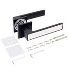 Ручка раздельная «АЛЛЮР» АРТ «ЛАНА» BL/W, матовая, чёрная  (артикул 9259581)  большой выбор товаров оптом и в розницу по низким ценам с доставкой