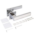 Ручка раздельная «АЛЛЮР» АРТ «ЛАНА» CP/W, цвет хром  (артикул 9259583)  большой выбор товаров оптом и в розницу по низким ценам с доставкой