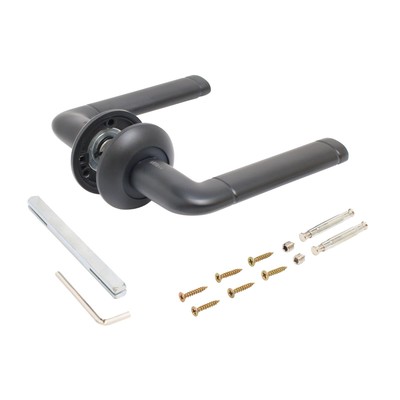 Ручка раздельная «АЛЛЮР» АРТ «ПОЛО» BL, матовая, чёрная