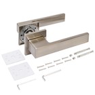 Ручка раздельная «АЛЛЮР» АРТ «РИНГО» SN, цвет матовый никель  (артикул 9259599)  большой выбор товаров оптом и в розницу по низким ценам с доставкой