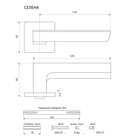Ручка раздельная «АЛЛЮР» АРТ «СЕЛЕНА» MSC, цвет матовый хром  (артикул 9259602)  большой выбор товаров оптом и в розницу по низким ценам с доставкой