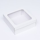 Коробка самосборная,с окном, белая, 30 х 30 х 12 см - Фото 3