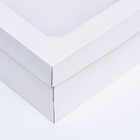 Коробка самосборная,с окном, белая, 30 х 30 х 12 см - Фото 4