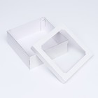 Коробка самосборная,с окном, белая, 30 х 30 х 12 см - Фото 5