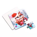 Дервянные пазлы на новый год «Праздник у котика» - Фото 4