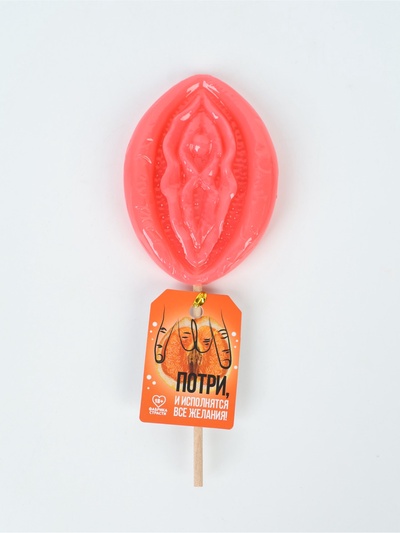 Леденец на палочке «Потри», вкус: малина, 65 г (18+)