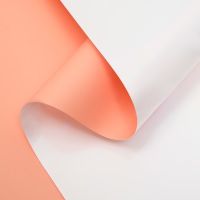 Пленка флористическая «Жемчужный перелив», коралловый 0.57×5 м