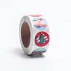 Наклейки в рулоне «Веселый Новый год», 500 шт., 2.5×2.5 см - Фото 3