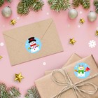 Наклейки новогодние в рулоне «Снеговики», для декора и подарков, 500 шт., 3.8×3.8 см - Фото 2