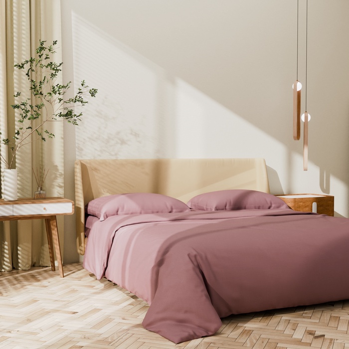 Постельное бельё Этель 2 сп Twilight Mauve 175х215, 200х215, 50х70+3-2 шт, мако-сатин, 114г/м2
