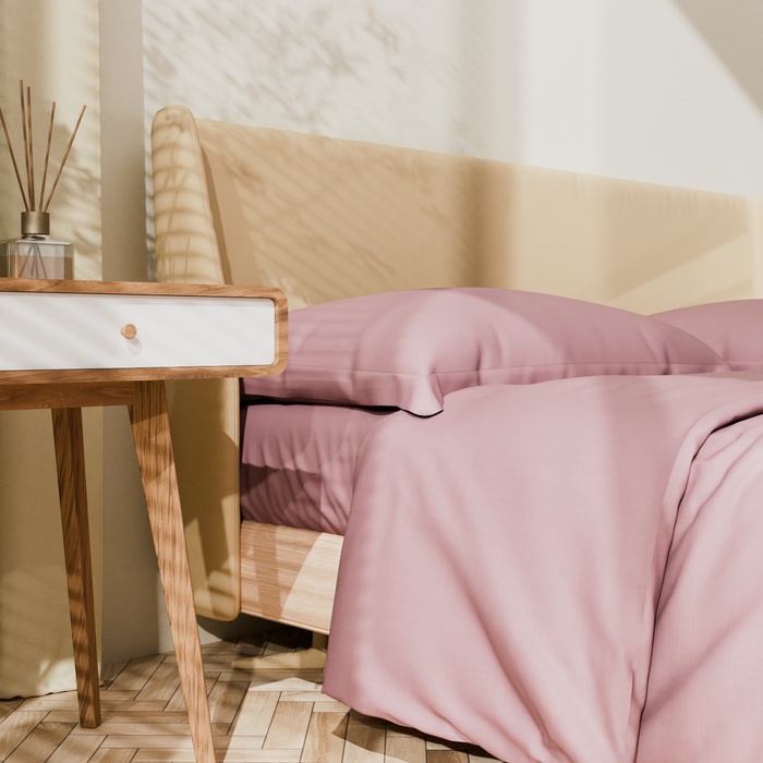 Постельное бельё евро «Этель» Twilight Mauve, мако-сатин