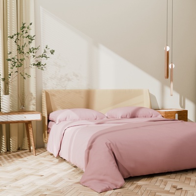 Постельное бельё дуэт «Этель» Pink rose, мако-сатин