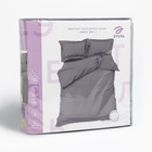 Постельное бельё Этель Евро Grey sky 200х215, 215х240, 50х70+3-2 шт, мако-сатин, 114г/м2 - Фото 11