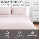 Постельное бельё Этель Евро Silver cloud 200х215, 215х240, 50х70+3-2 шт, мако-сатин, 114г/м2 - фото 14650534