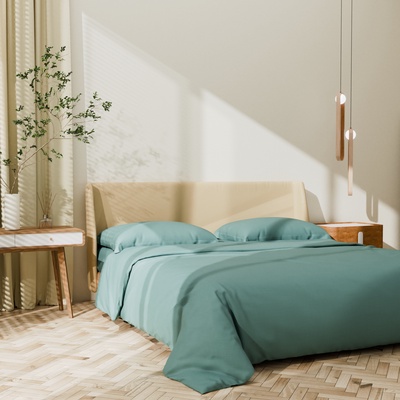 Постельное бельё евро «Этель» Green paradise, мако-сатин