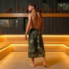 Полотенце для бани "Камуфляж" мужской килт 80х150 см, 100 % хл, вафельное полотно - Фото 3