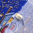 Полотенце DomoVita «Зимний вечер», цвет синий,рогожка 170 гр/м, 50х70 см, 100% хлопок - Фото 5
